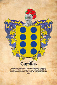 Escudo heráldico del apellido CAPILLAS