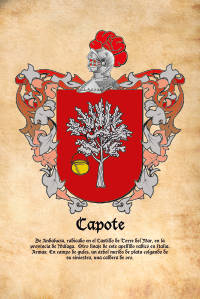 Escudo heráldico del apellido CAPOTE