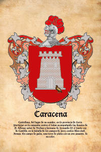 Escudo heráldico del apellido CARACENA