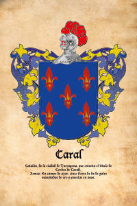 Escudo heráldico del apellido CARAL