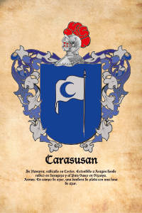 Escudo heráldico del apellido Carasusan