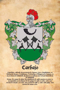 Escudo heráldico del apellido CARBAJO