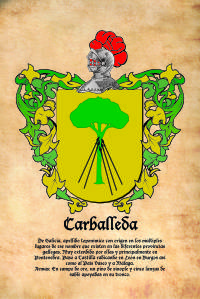 Escudo heráldico del apellido Carballeda