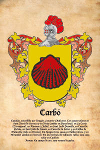 Escudo heráldico del apellido CARBO