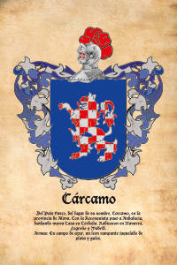 Escudo heráldico del apellido CARCAMO