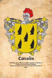 Escudo heráldico del apellido CARCELEN