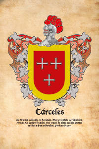 Escudo heráldico del apellido CARCELES