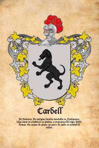Escudo heráldico del apellido CARDELL
