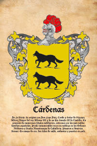 Escudo heráldico del apellido CARDENAS