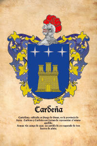Escudo heráldico del apellido CARDEÑA