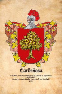 Escudo heráldico del apellido CARDEÑOSA
