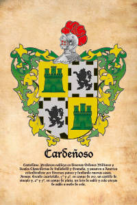 Escudo heráldico del apellido CARDEÑOSO