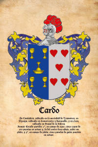 Escudo heráldico del apellido CARDO