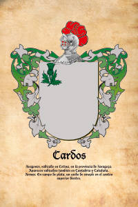 Escudo heráldico del apellido CARDOS