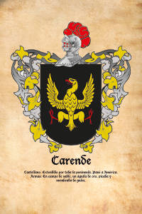 Escudo heráldico del apellido CARENDE