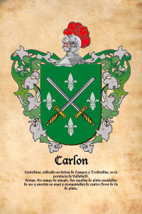 Escudo heráldico del apellido CARLON