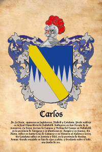 Escudo heráldico del apellido CARLOS