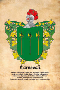 Escudo heráldico del apellido CARNEVALI