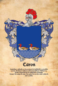 Escudo heráldico del apellido CARON