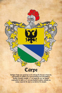 Escudo heráldico del apellido CARPE