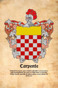 Escudo heráldico del apellido CARPENTE
