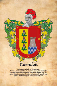 Escudo heráldico del apellido CARRALON