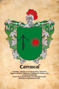 Escudo heráldico del apellido CARRASCAL