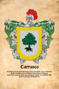 Escudo heráldico del apellido CARRASCO