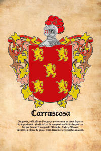 Escudo heráldico del apellido CARRASCOSA