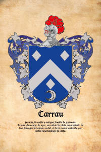 Escudo heráldico del apellido CARRAU