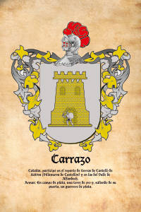 Escudo heráldico del apellido CARRAZO