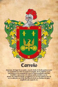 Escudo heráldico del apellido CARREÑO