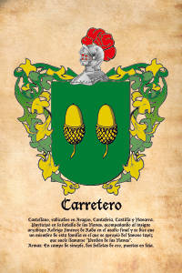 Escudo heráldico del apellido CARRETERO
