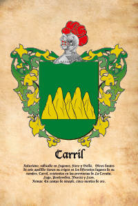 Escudo heráldico del apellido CARRIL