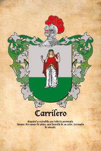 Escudo heráldico del apellido CARRILERO