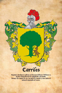 Escudo heráldico del apellido CARRILES