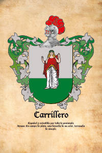 Escudo heráldico del apellido CARRILLERO