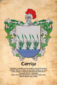 Escudo heráldico del apellido CARRIZO