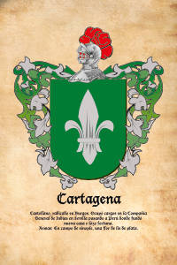 Escudo heráldico del apellido CARTAGENA