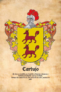 Escudo heráldico del apellido CARTUJO