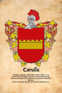 Escudo heráldico del apellido CARULLA