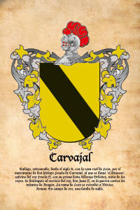Escudo heráldico del apellido CARVAJAL