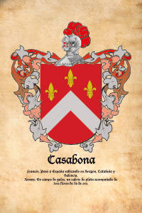 Escudo heráldico del apellido CASABONA