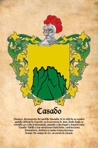 Escudo heráldico del apellido CASADO