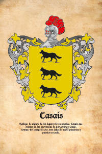 Escudo heráldico del apellido CASAIS