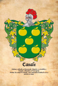 Escudo heráldico del apellido CASALE