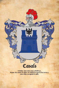Escudo heráldico del apellido CASALS