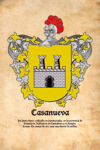 Escudo heráldico del apellido CASANUEVA