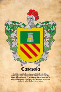 Escudo heráldico del apellido CASASOLA
