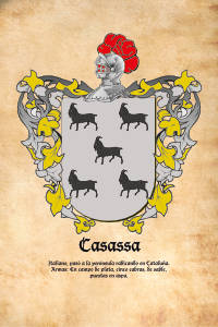 Escudo heráldico del apellido CASASSA